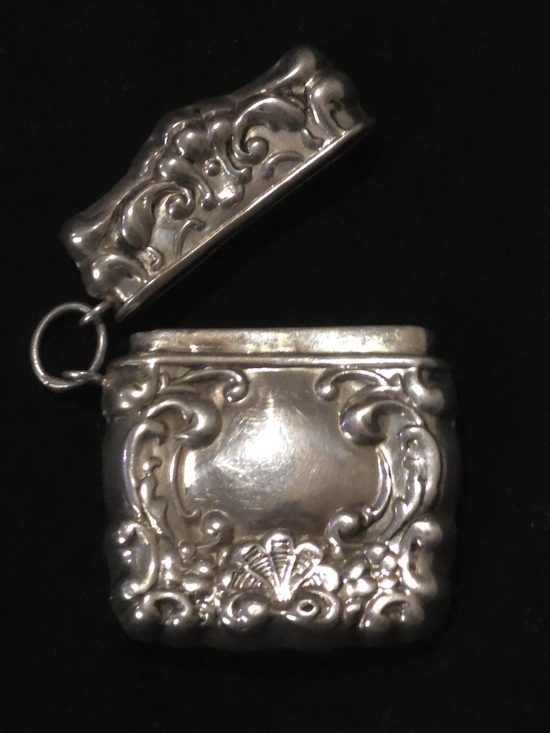 Jewelry - Antique Sterling Silver Vesta Match Case Pendant Ornate Floral 10.40g